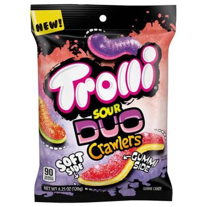 Trolli 6063663 4.25 oz Sour Duo Crawlers Gummy Candy, Pack of 12 