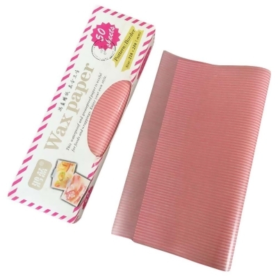 Panda Superstore PS-HOM678533011-DORIS00298-BK 8.5 x 9.8 in. Creative Beautiful Pinstripe Wax Greaseproof Baking Paper, Pink 