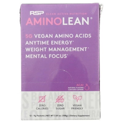RSP Nutrition KHCH00384575 Amino Lean Acai Energy Drink, Pack of 12 