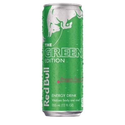 Red Bull 6026486 12 oz Green Edition Dragon Fruit Beverage, Pack of 24 