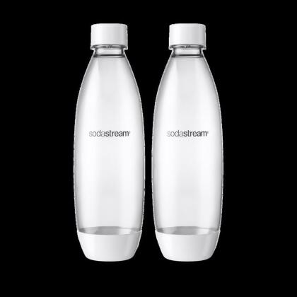Sodastream 6029482 1 Litre Sodastream Carbonator Bottle, White - Pack of 2