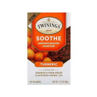 Twinings Tea 231364 Soothe Herbal Tea - Turmeric, Orange & Star Anise 