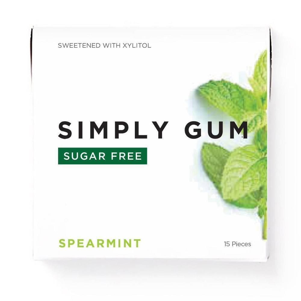 Simplygum KHRM00398902 Sugar Free Spearmint Gum, 15 Piece