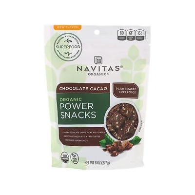 Navitas Organics 243637 8 oz Organic Power Snacks, Chocolate Cacao 