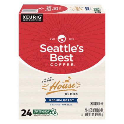 Seattles Best Coffee SEA12407883 K-Cup House Blend Coffee - Pack of 24 