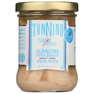 Tonnino KHRM02302222 6.3 oz Albacore Tuna Fillet in Spring Water Seafood 