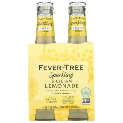 Fever Tree KHRM02204151 27.2 fl oz Sparkling Sicilian Lemonade Soda - Pack of 4 