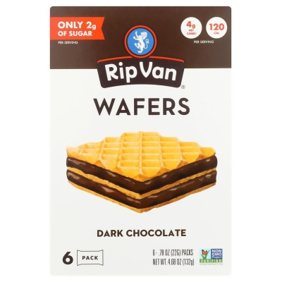 Rip Van Wafel KHRM02209053 4.68 oz Dark Chocolate Wafer Cookies 