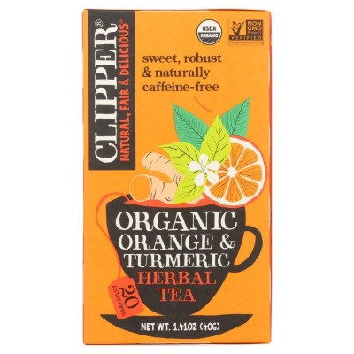 Clipper KHRM00406086 1.41 oz Organic Orange Turmeric Herbal Tea 