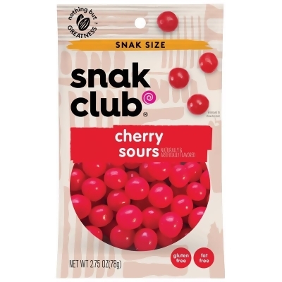 Snak Club 6065042 2.75 oz Bagged Cherry Sours Gummi Candy - Pack of 12 