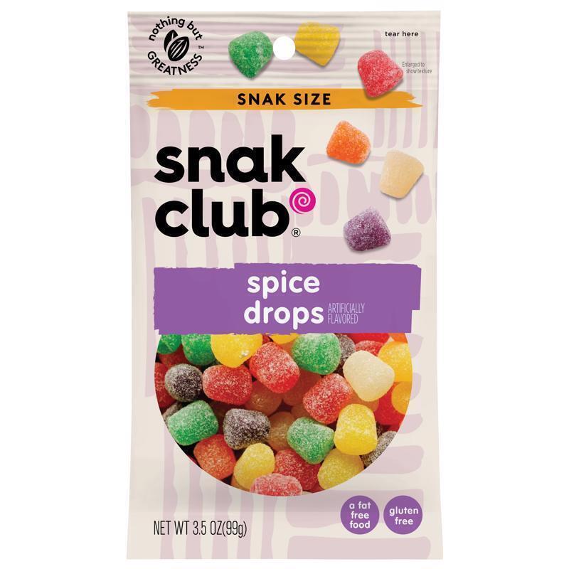Snak Club 6065045 3.5 oz Bagged Spice Drops Gummi Candy - Pack of 12