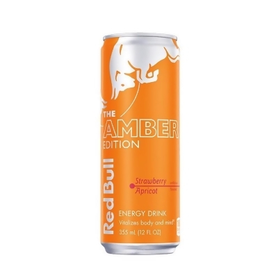 Red Bull 6065747 Edition Strawberry Apricot Energy Drink, Amber - 12 oz - Pack of 24 