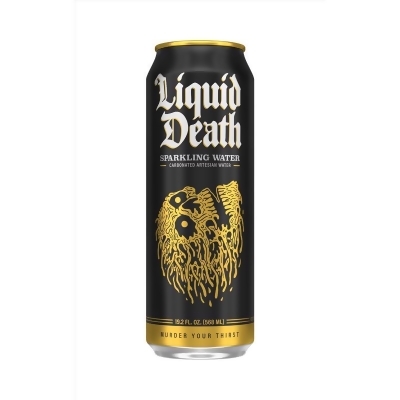 Liquid Death 6065549 Sparkling Natural Mineral Water - 19.2 oz - Pack of 8 