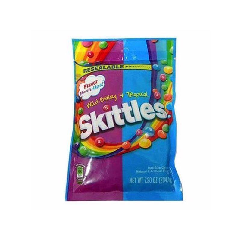 Skittles 6065674 7.2 oz Mash Ups Tropical & Wildberry Candy - Pack of 12