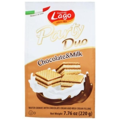 Gastone Lago KHRM00378353 7.76 oz Party Duo Cocoa Milk Wafer Cookies 