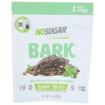 No Sugar KHCH02300565 200 gm Mint Almonds Bark Dark Chocolate 