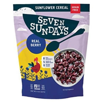 Seven Sundays 50653 8 oz Grain Free Real Berry Sunflower Cereal, Pack of 6 