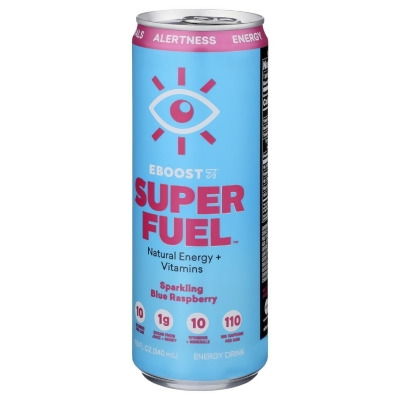 Eboost KHLV02207703 11.5 fl oz Roasted Super Fuel Natural Energy Drink - Blue Raspberry 