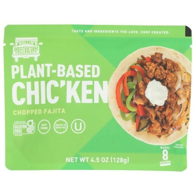 Rollingreens KHRM02300743 4.5 oz Chopped Fajita Plant Based Chicken 