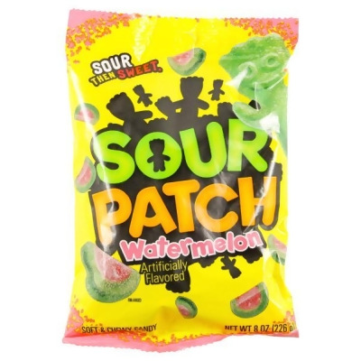 LDC 6065673 8 oz Sour Patch Kids Watermelon Soft & Chewy Candy Bag 