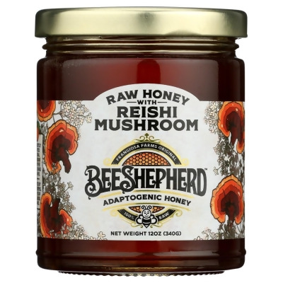 Bee Shepherd KHRM02304655 12 oz Reishi Mushroom Raw Honey 