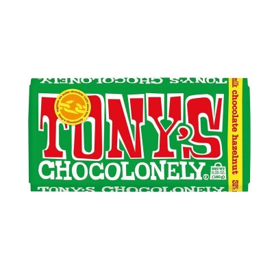 Tonys Chocolonely 237770 6.35 oz 32 Percent Milk Chocolate Bar with Hazelnut - Pack of 15 