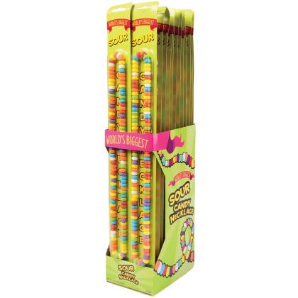 US Toy CA650 15 in. Biggest Sour Candy Necklace, Pack of 24 