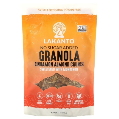 Lakanto 360926 11 oz Granola Cinnamon Almond Crunch Cereal, Pack of 8 