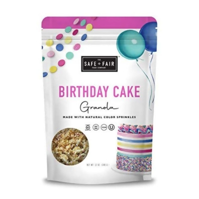 The Safe & Fair Food 376896 12 oz Birthday Cake Granola, Pack of 6 