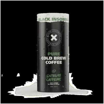 Black Insomnia BICCOldBrew-Pure-1Can 7.4 fl oz Extreme Caffeine Pure Cold Brew Coffee 