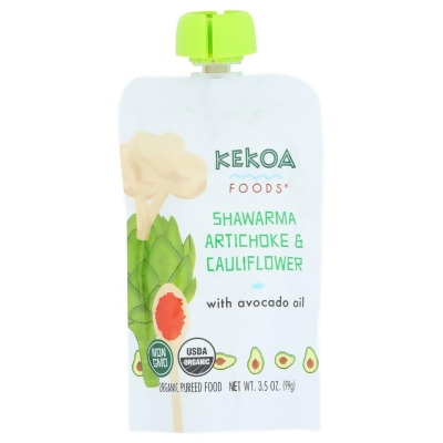 Kekoa KHRM02301873 3.5 oz Shawarma Artichoke & Cauliflower Squeeze Pouch 