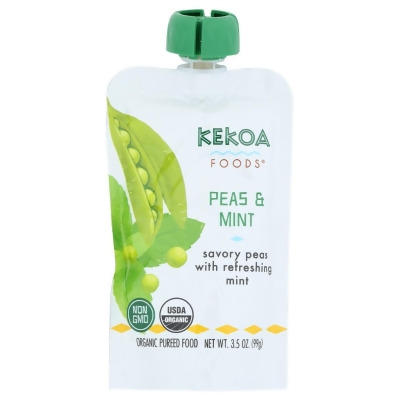 Kekoa KHRM02301869 3.5 oz Peas & Mint Squeeze Pouch 