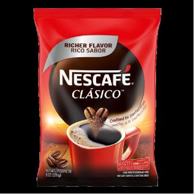 Nescafe NES70948 Clasico Dark Roast Instant Coffee Pouch, Pack of 12 
