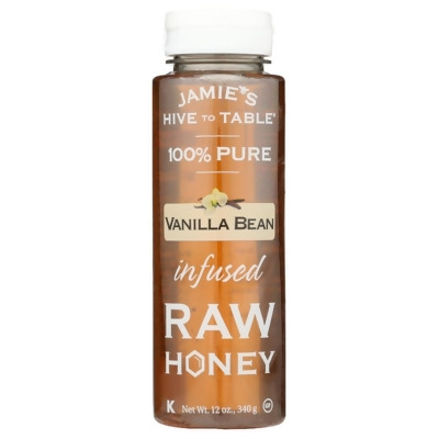 Hive to Table Honey Farms KHLV00406606 12 oz Raw Infused Vanilla Honey Jamies 