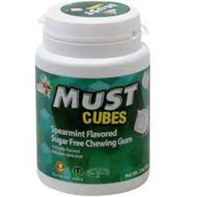 Elite KHRM02301124 2 oz Must Cubes Spearmint Flavored Sugar Fee Chewing Gum 