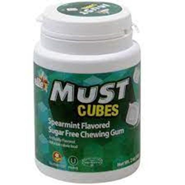 Elite KHRM02301124 2 oz Must Cubes Spearmint Flavored Sugar Fee Chewing Gum