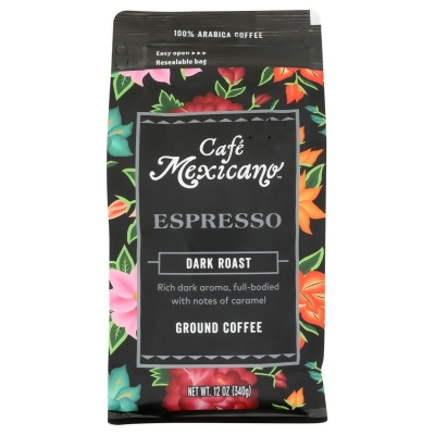 Cafe Mexicano KHRM02310701 12 oz Ground Coffee - Espresso 