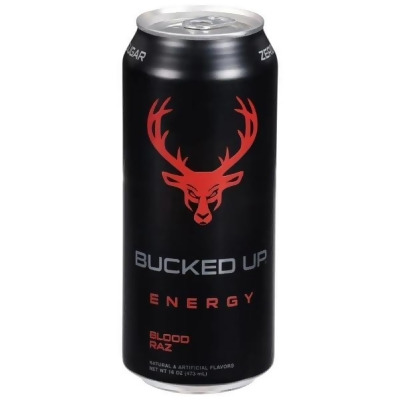 Bucked Up 127444 Blood Raz Energy Drink - Pack of 12 