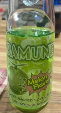 JFC International 2209636 6.76 fl oz Melon Ramune Soda - Pack of 12