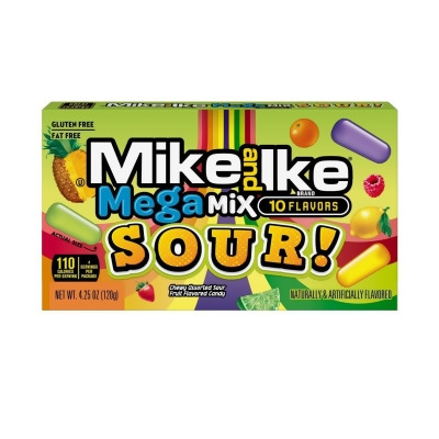 Midwest Distribution 129137 4.25 oz Mike & Ike Mega Mix Sours Gummy Candy - Pack of 12 