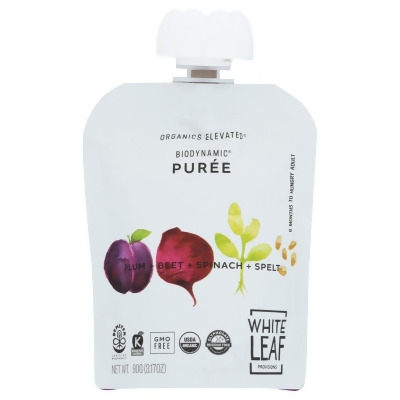 White Leaf Provisions KHLV02309952 90 g Plum Beet Spinach Spelt Baby Food 