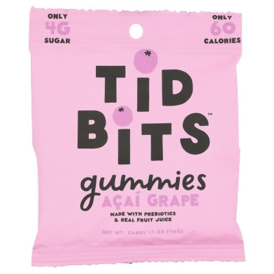 Tidbits Candy KHCH02309370 1.4 oz Acai Grape Gummies 