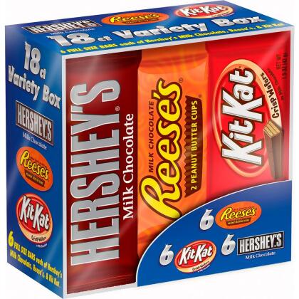 Green Rabbit Holdings B2946771 Hersheys Chocolate Candy Bar Variety Pack - 18 Count