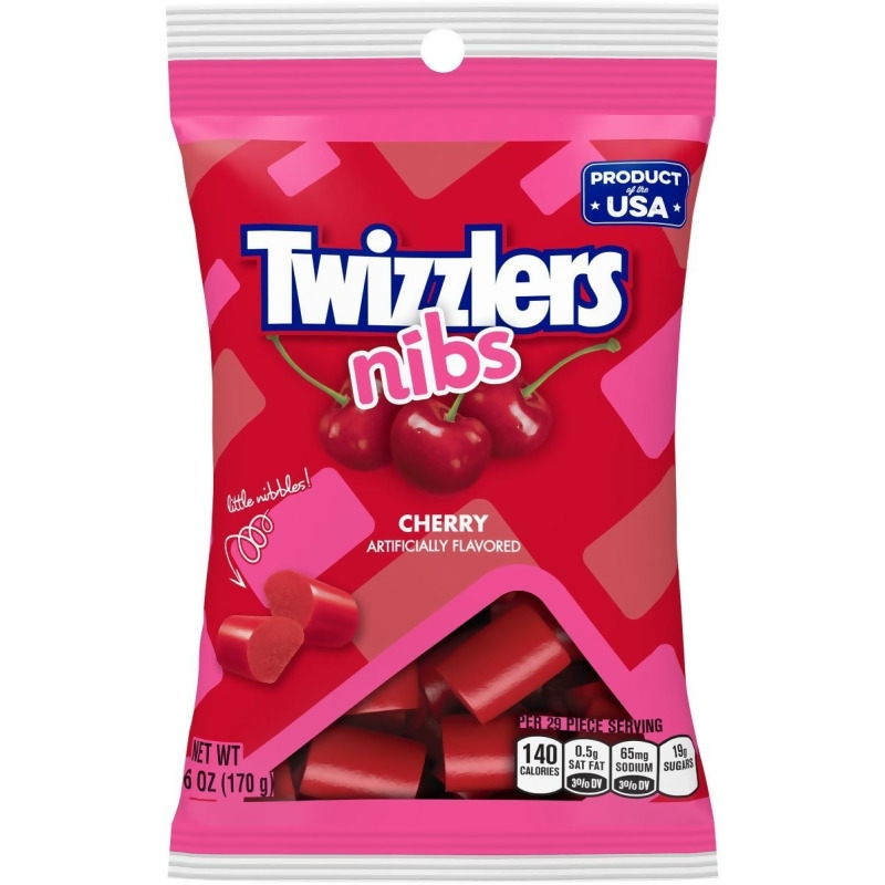 DDI 1123303 Twizzler Nibs Cherry Peg 6 Oz Case of 12 from ...