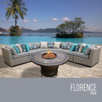 Florence 06e Florence 6 Piece Outdoor Wicker Patio Furniture Set 06e With 1 Cover In From Appliancesconnection Com At Shop Com