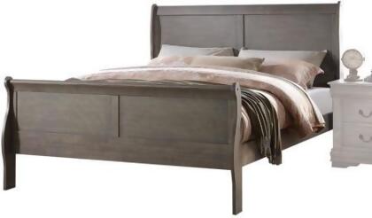 Louis Philippe Collection 23857EK King Size Bed with Low Profile Footboard Sleigh Headboard ...