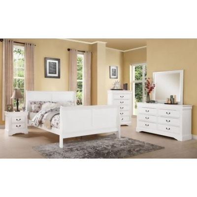 Louis Philippe III 24510F5PC Bedroom Set with Full Size Bed + Dresser + Mirror + Chest ...