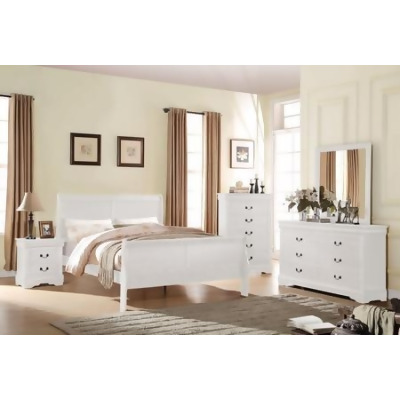 Louis Philippe Collection 23827EKSET 5 PC Bedroom Set with King Size Bed + Dresser + Mirror ...
