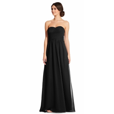 black strapless gown