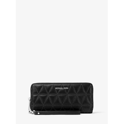 leather continental wristlet